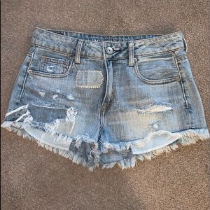American Eagle Patch Jean Shorts